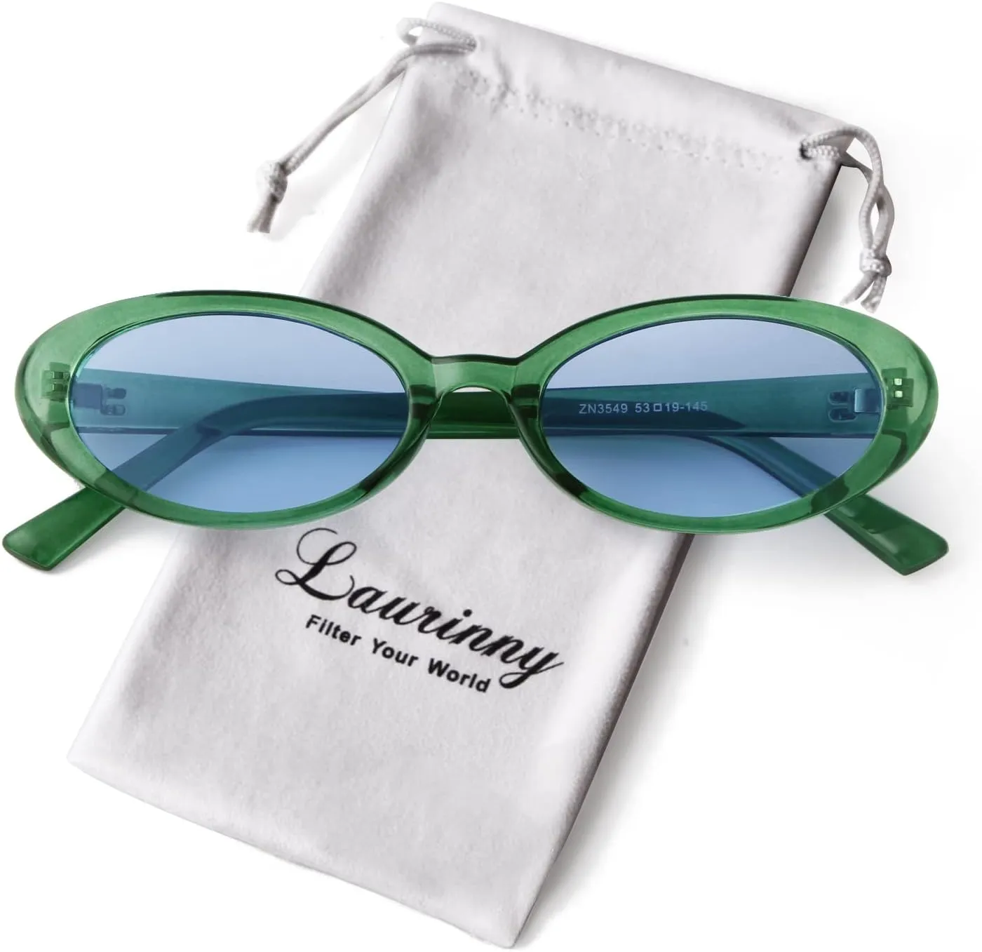 90s Sunglasses for Women Men Retro Small Oval Sunglasses