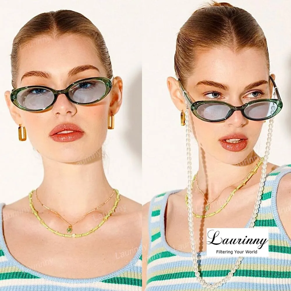 90s Sunglasses for Women Men Retro Small Oval Sunglasses