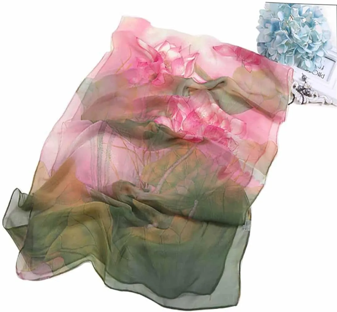 Acotavie Scarfs for Women Lightweight Fashion Scarves Print Floral Pattern Scarf Shawl Wraps