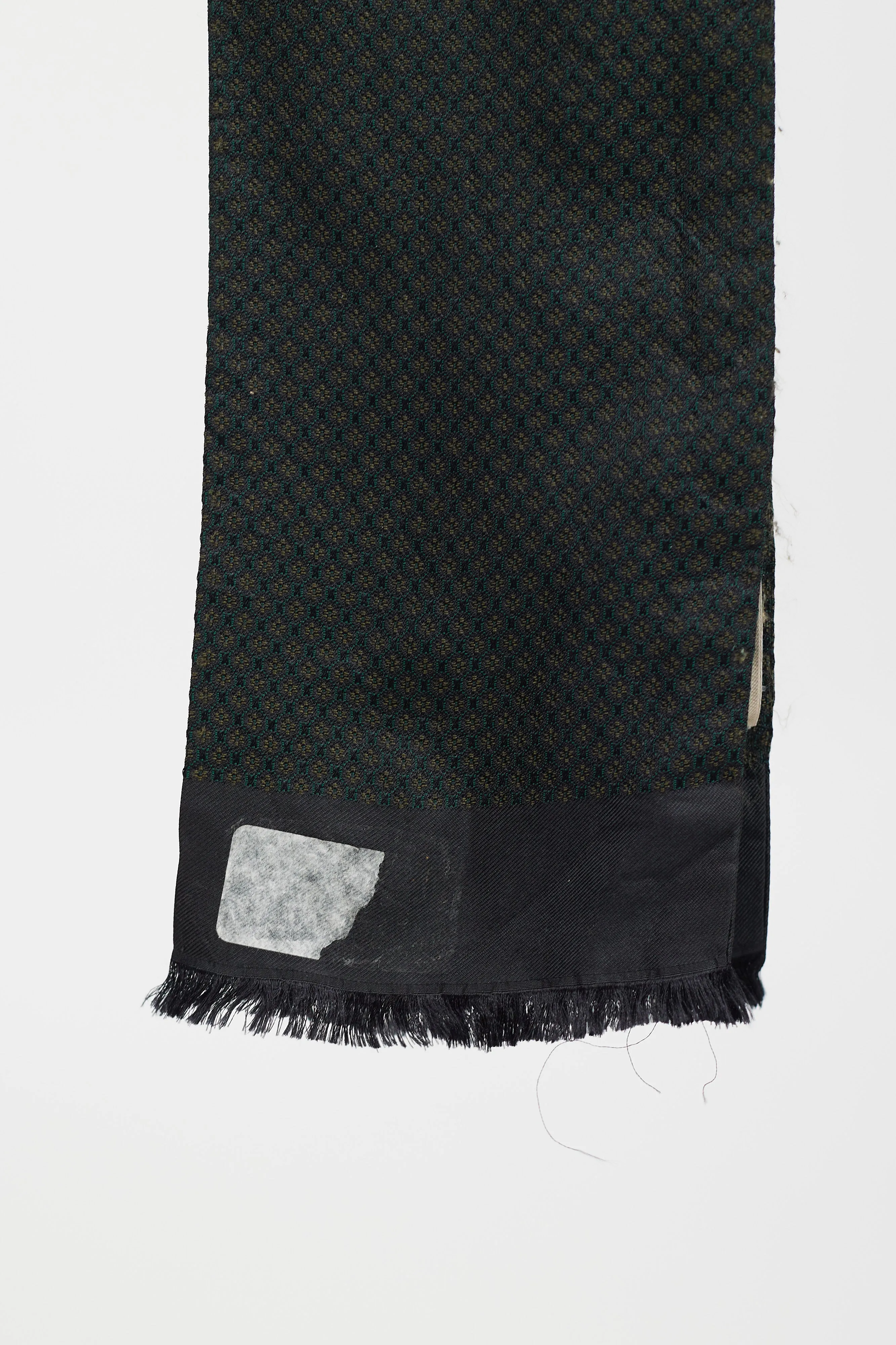 Black & Green Floral Slim Scarf