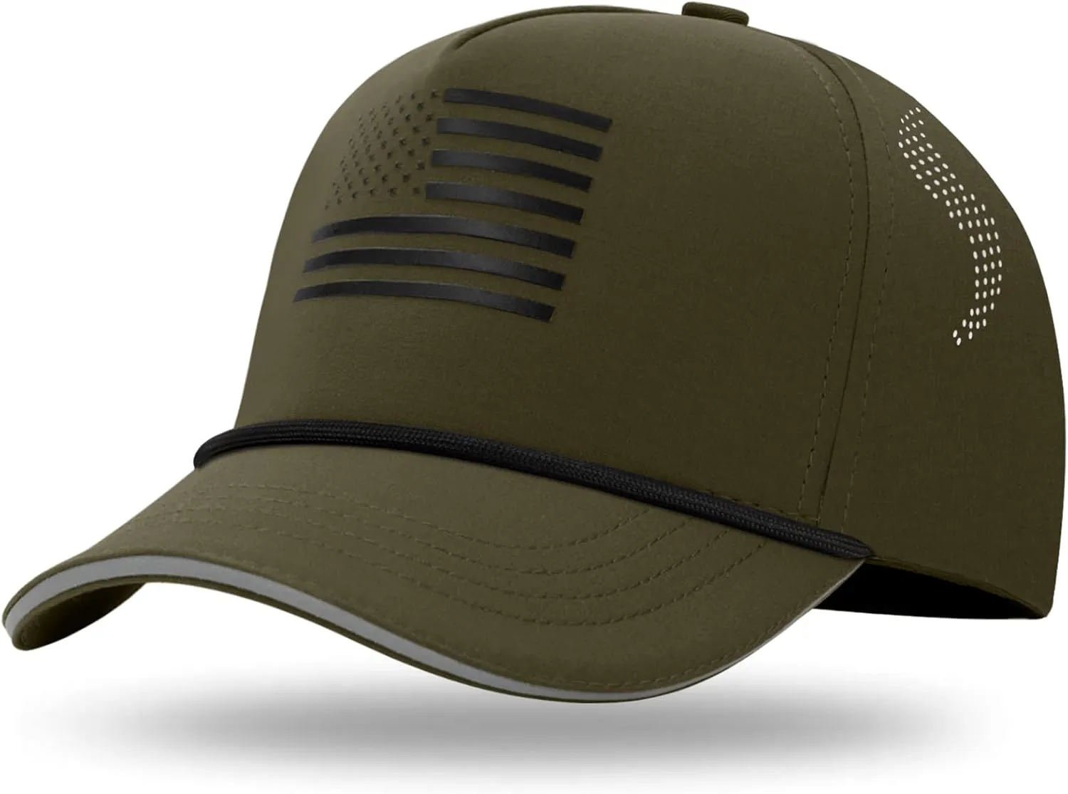 BROMZ Kids Youth American Flag Trucker Hat, Waterproof Quick Dry Snapback Hats, USA Baseball Cap for Boys Girls 5-15 Years