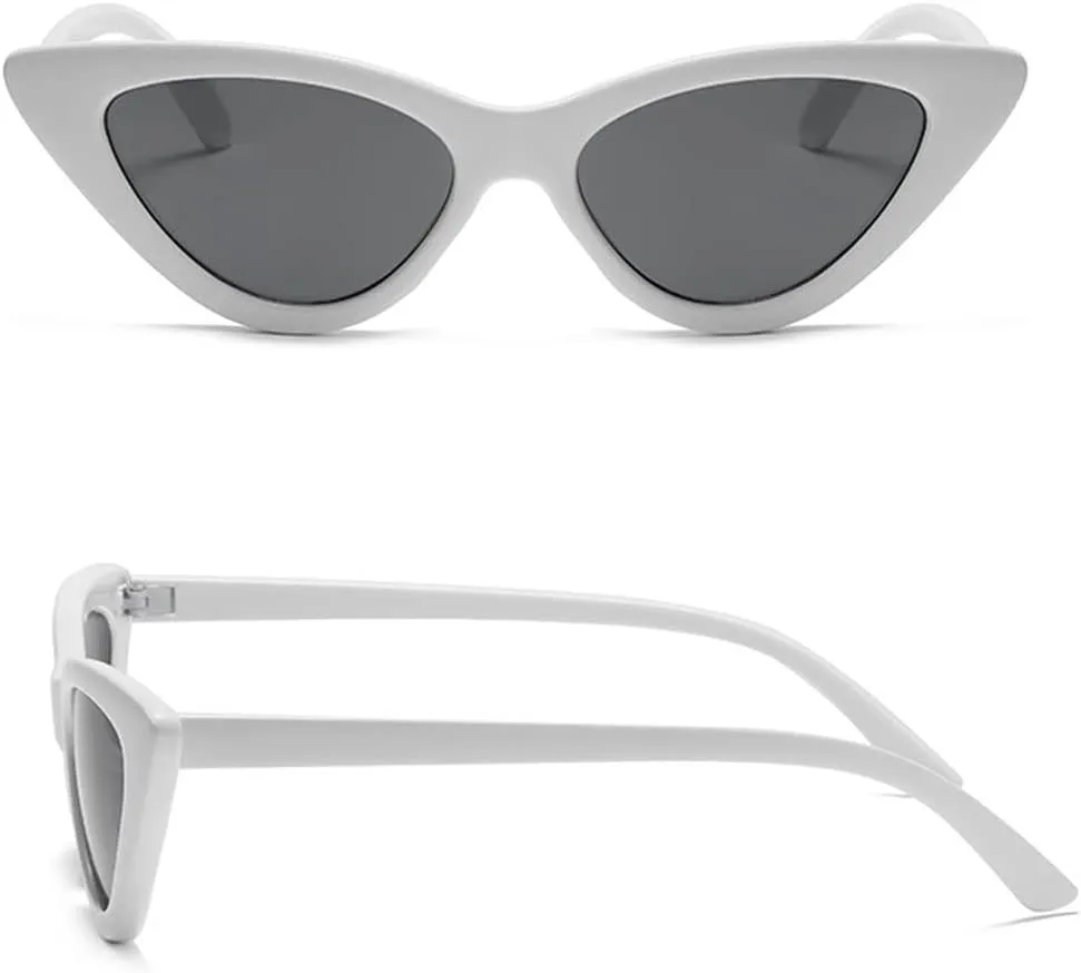 Cat Eye Sunglasses for Women Vintage Goggles Plastic Frame Sunglasses
