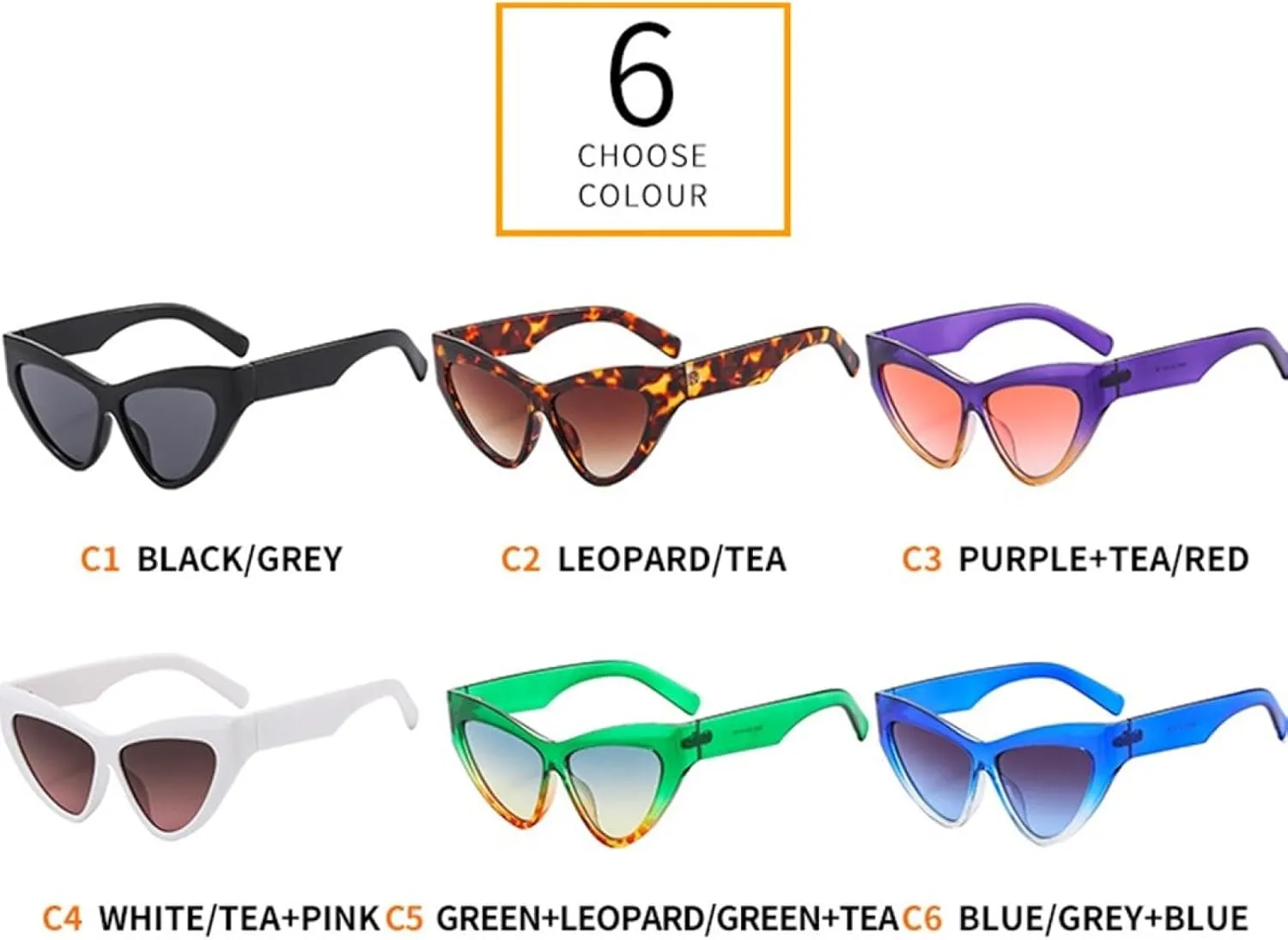 Cat Eye Sunglasses Women Vintage Shades Female Sunglasses Uv400 Eyewear