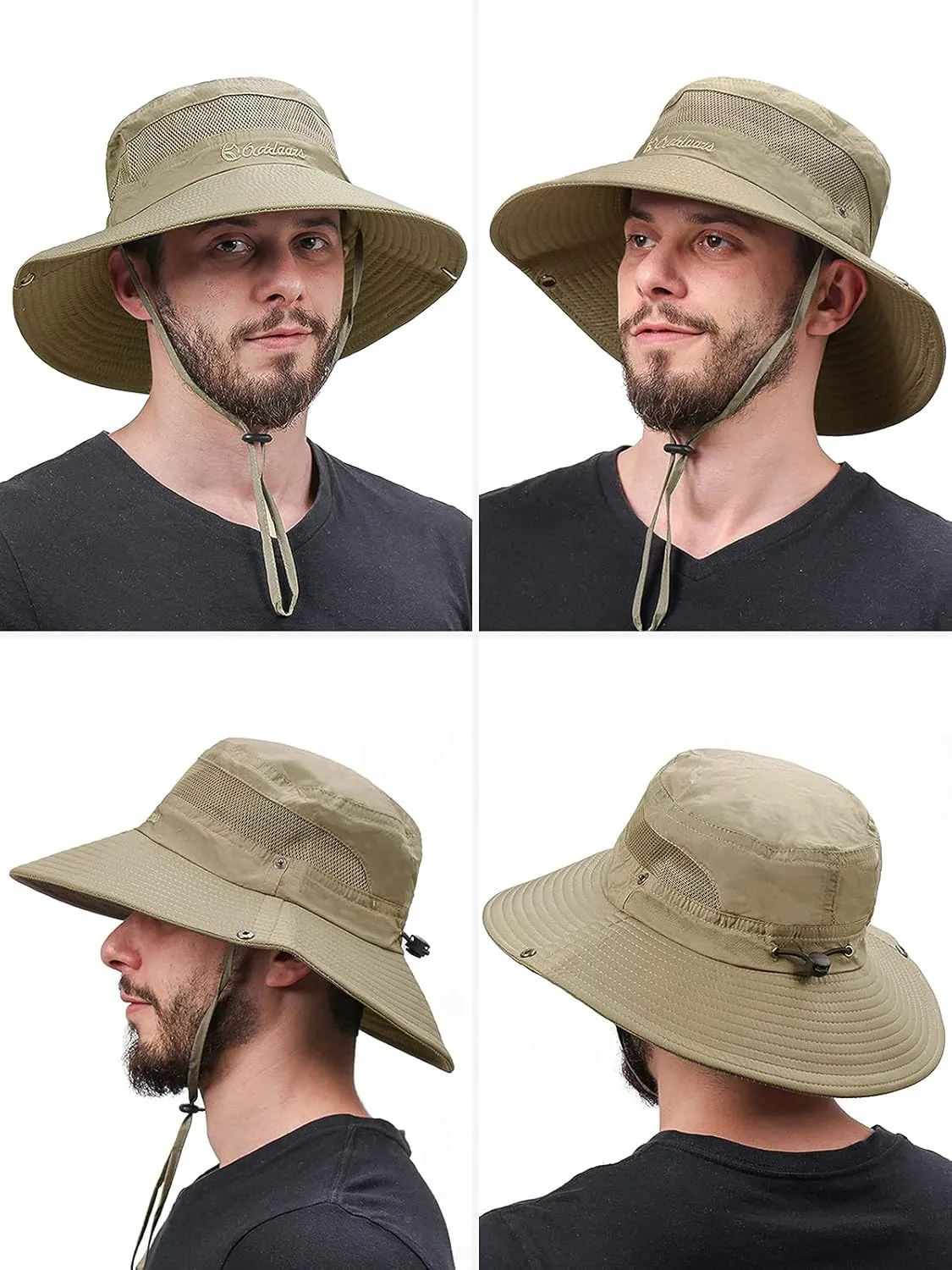 Century Star Sun Hats for Men Wide Brim UPF 50  UV Protection Fishing Safari Beach Hiking Bucket Garden Outdoor Boonie Hat