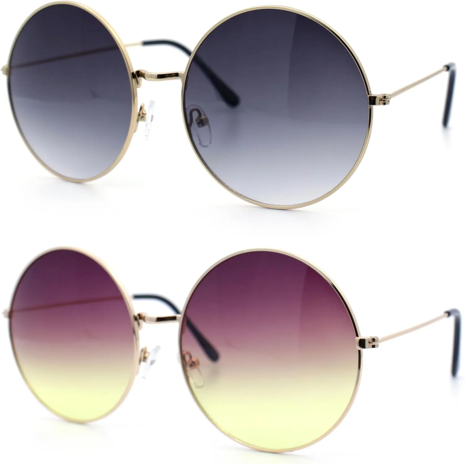 Classic Oversize Joplin Style Hippie Round Circle Lens Sunglasses