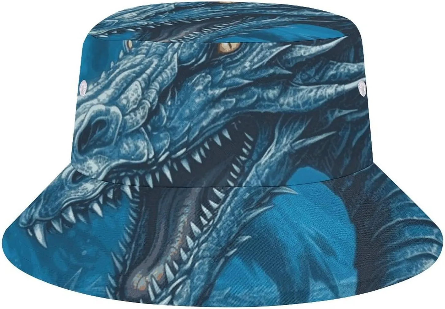 Dragon Cool Blue Bucket Hat Packable Cute Fisherman Sun Hats Outdoor Summer Golf Beach Caps for Men Women