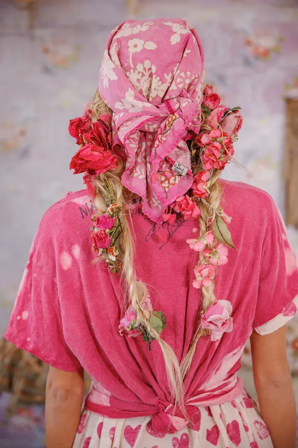 EMBROIDERED DRORI TASSEL SCARF - SCARF 223