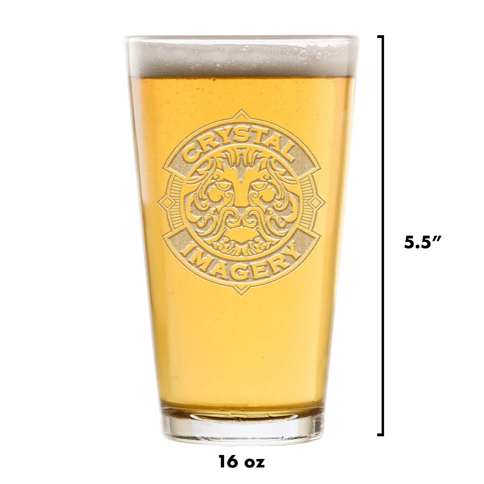 Engraved Pinecone Beer Growler & Pint Glass Gift Set