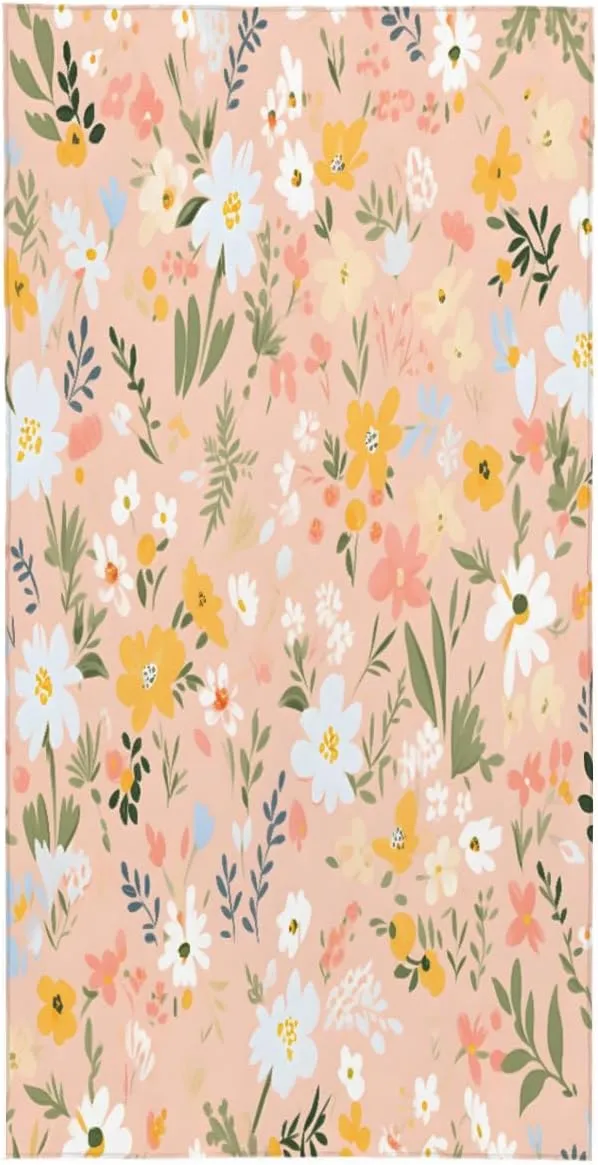 Fashion Head Scarf Lightweight Silk Feeling Shawls and Wraps Patterned Floral Print Large Silk Scarf for Women