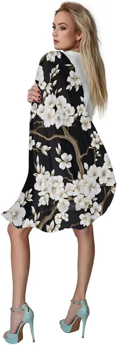 Fashion Head Scarf Lightweight Silk Feeling Shawls and Wraps Patterned Floral Print Large Silk Scarf for Women