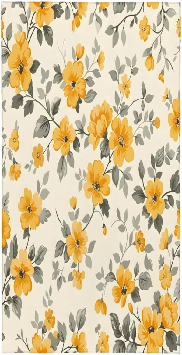 Fashion Head Scarf Lightweight Silk Feeling Shawls and Wraps Patterned Floral Print Large Silk Scarf for Women