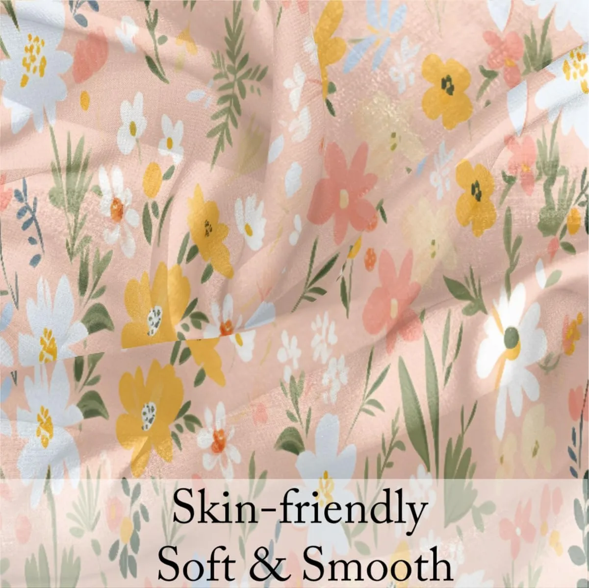 Fashion Head Scarf Lightweight Silk Feeling Shawls and Wraps Patterned Floral Print Large Silk Scarf for Women