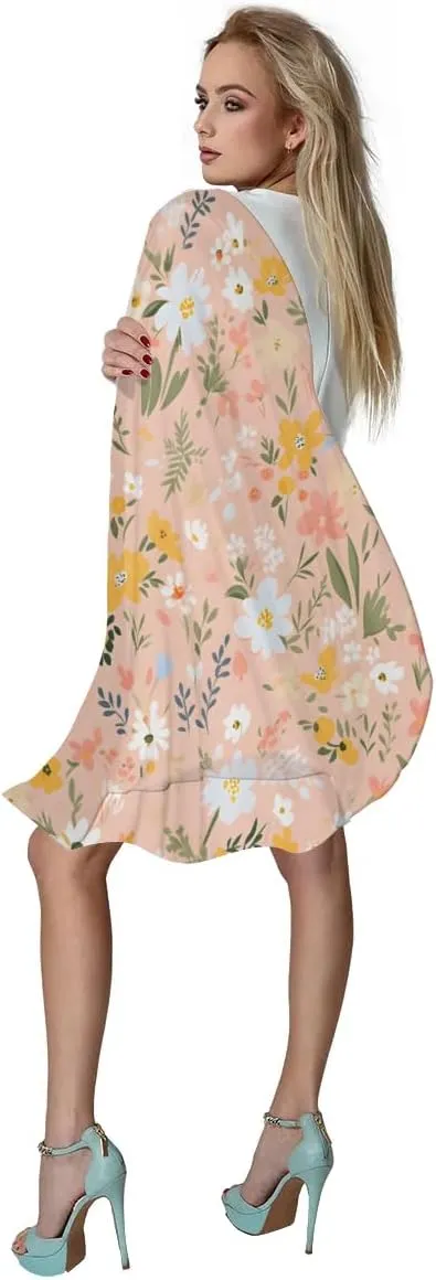 Fashion Head Scarf Lightweight Silk Feeling Shawls and Wraps Patterned Floral Print Large Silk Scarf for Women