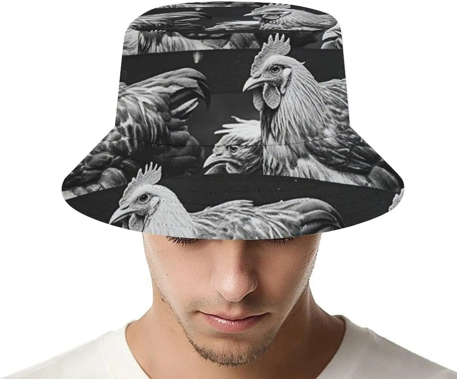 Fisherman Bucket Caps Wide Brim Sun Hat Boonie Cap Trucker Hat for Hiking Beach