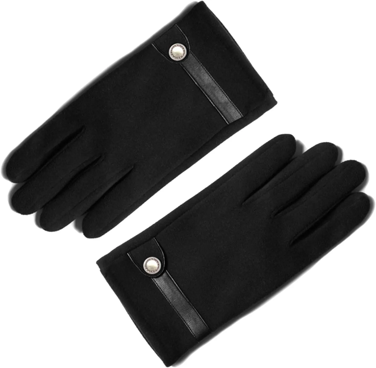 Gloves Touch Screen Knitted Gloves Winter Gloves Touch Screen Gloves Non-Slip Breathable (Color : Black)