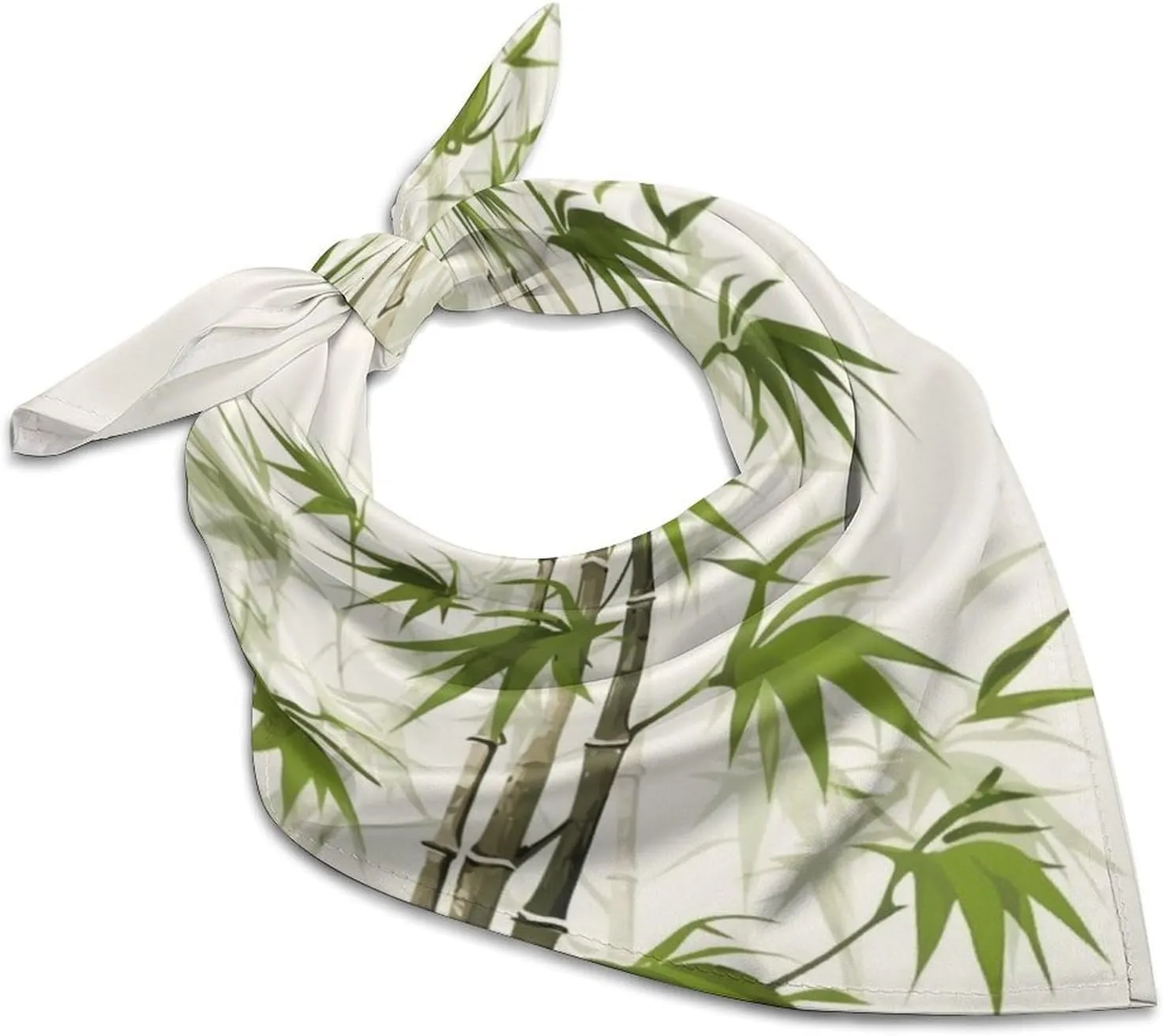 Green Nature Plant Silk Scarf Fashion Satin Head Scarf Lightweight Head Scarves for Neck Silk Scarves for Women Men Boho Hair Wrap Sleeping Kerchief Bandanas Pocket Square 25" X 25"
