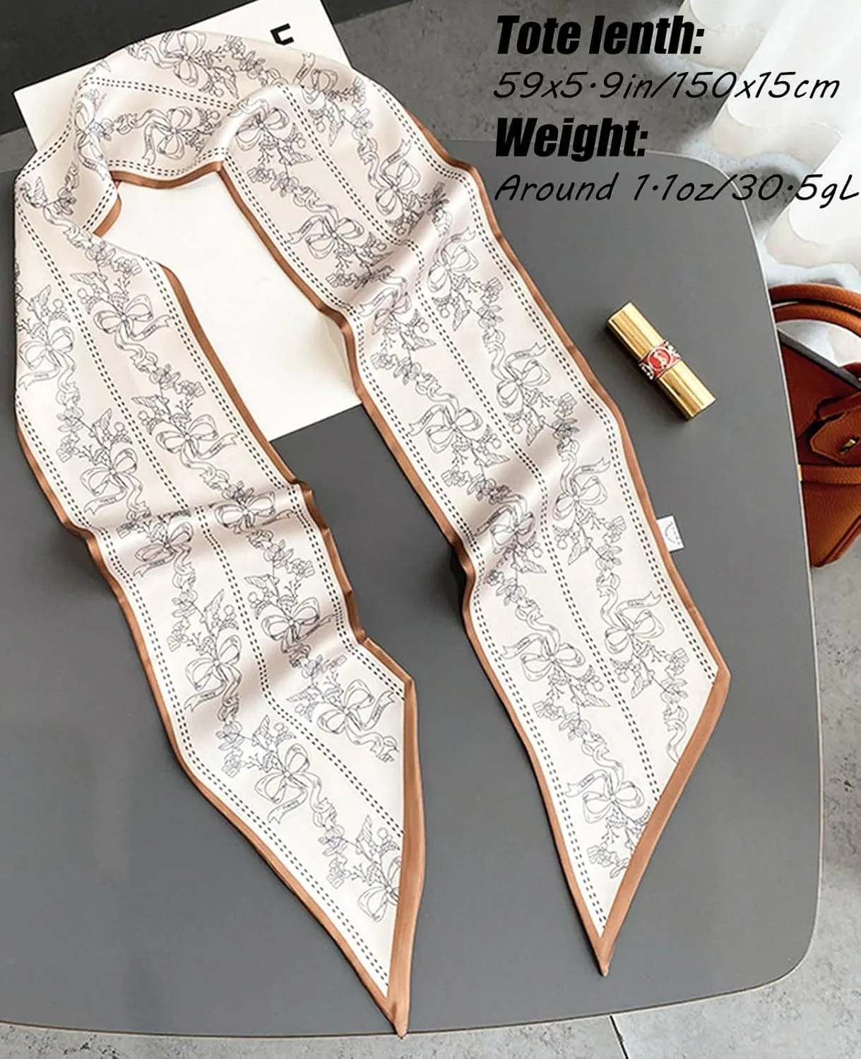 Head Scarf Hair Neck Scarves For Women Purse Bag Scarfs For Handbags Silky Long Thin Satin Headscarf Fashion