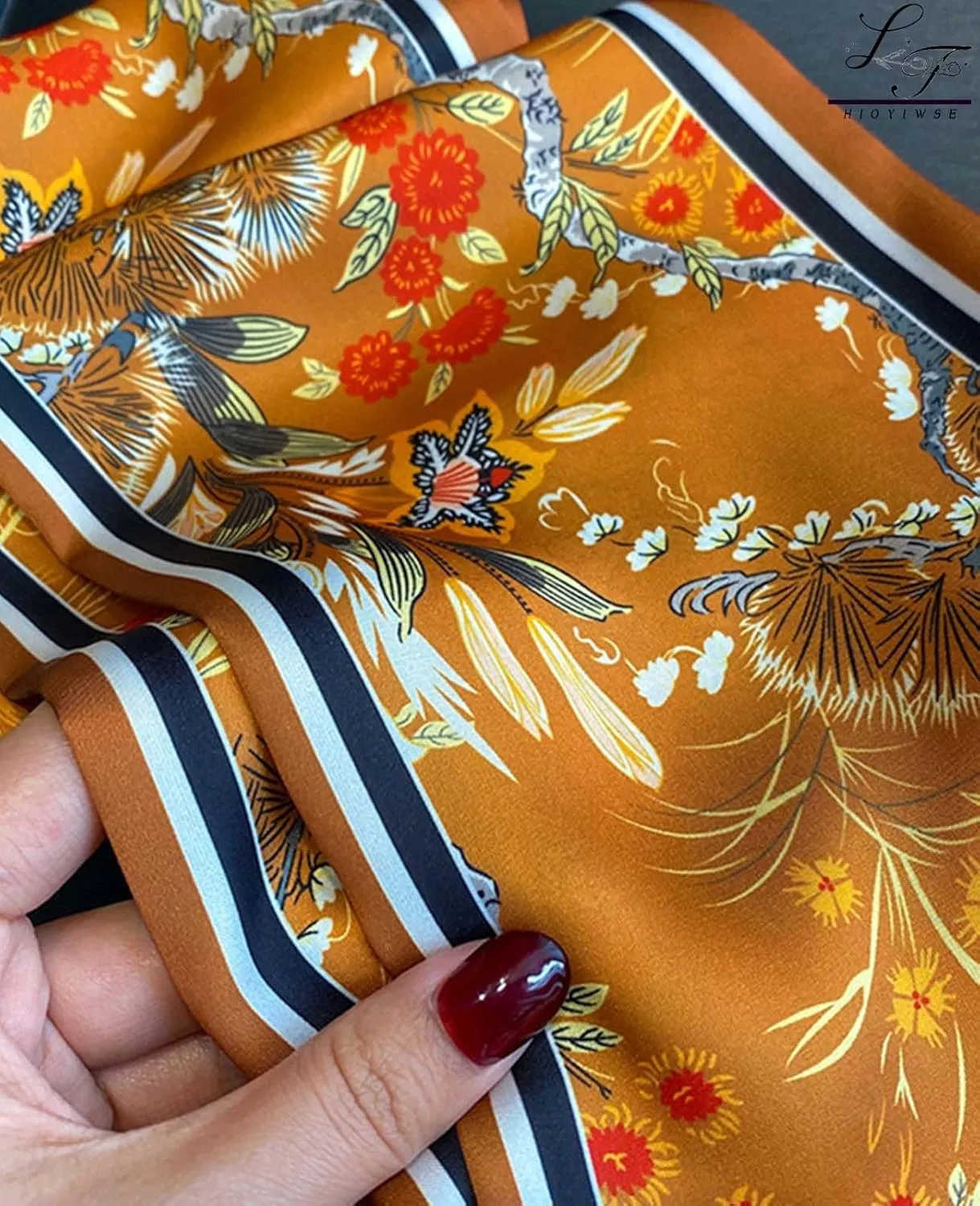 Head Scarf Hair Neck Scarves For Women Purse Bag Scarfs For Handbags Silky Long Thin Satin Headscarf Fashion