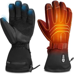 Heated Gloves for Men Women - 7.4V 23.68 WH Battery Rechargeable Heating Ski Gloves, Electric Gloves for Winter Outdoor Work Skiing Hiking Camping Raynaud