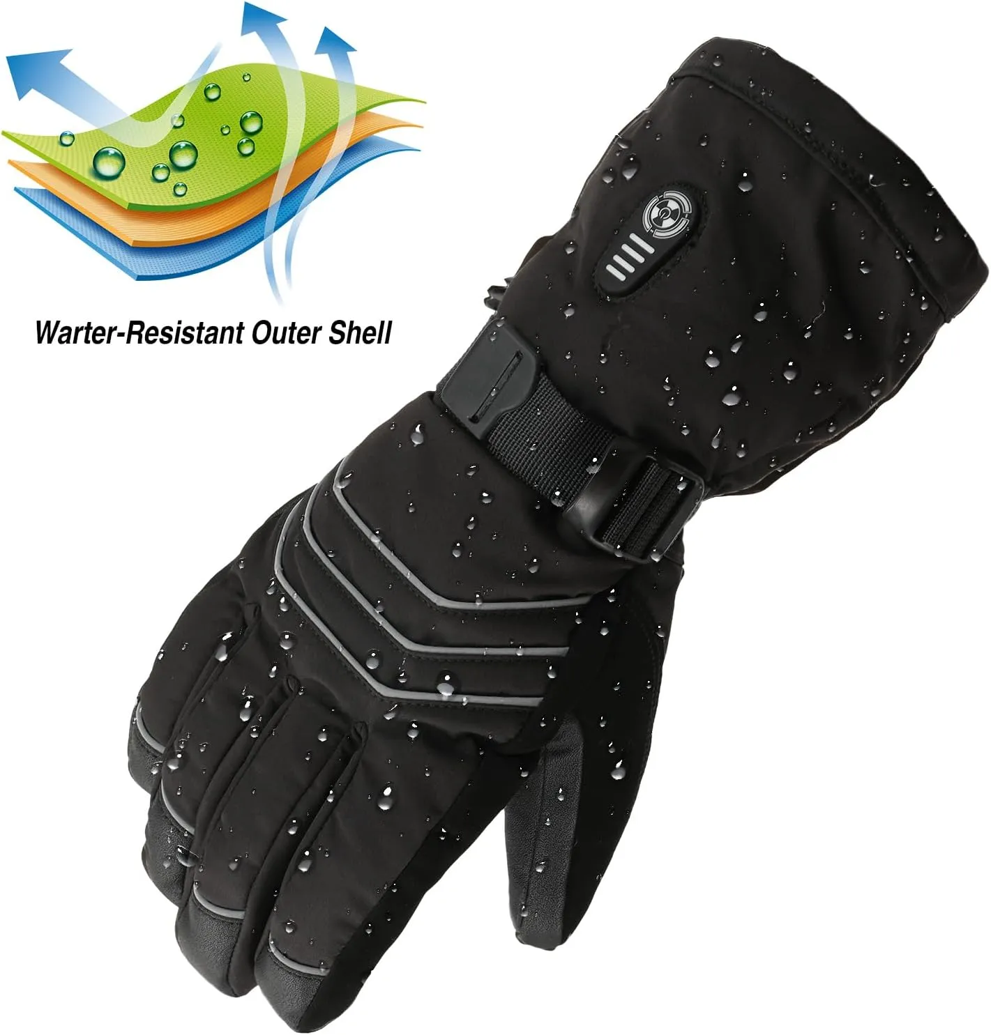 Heated Gloves for Men Women - 7.4V 23.68 WH Battery Rechargeable Heating Ski Gloves, Electric Gloves for Winter Outdoor Work Skiing Hiking Camping Raynaud