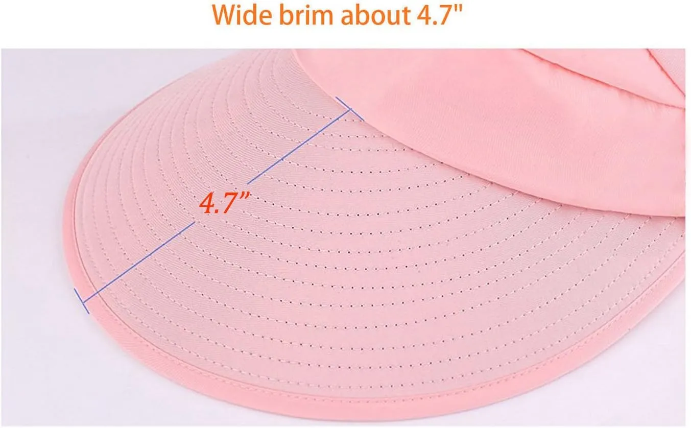 HINDAWI Sun Hats for Women Wide Brim Sun Hat UV Protection Caps Floppy Beach Packable Visor