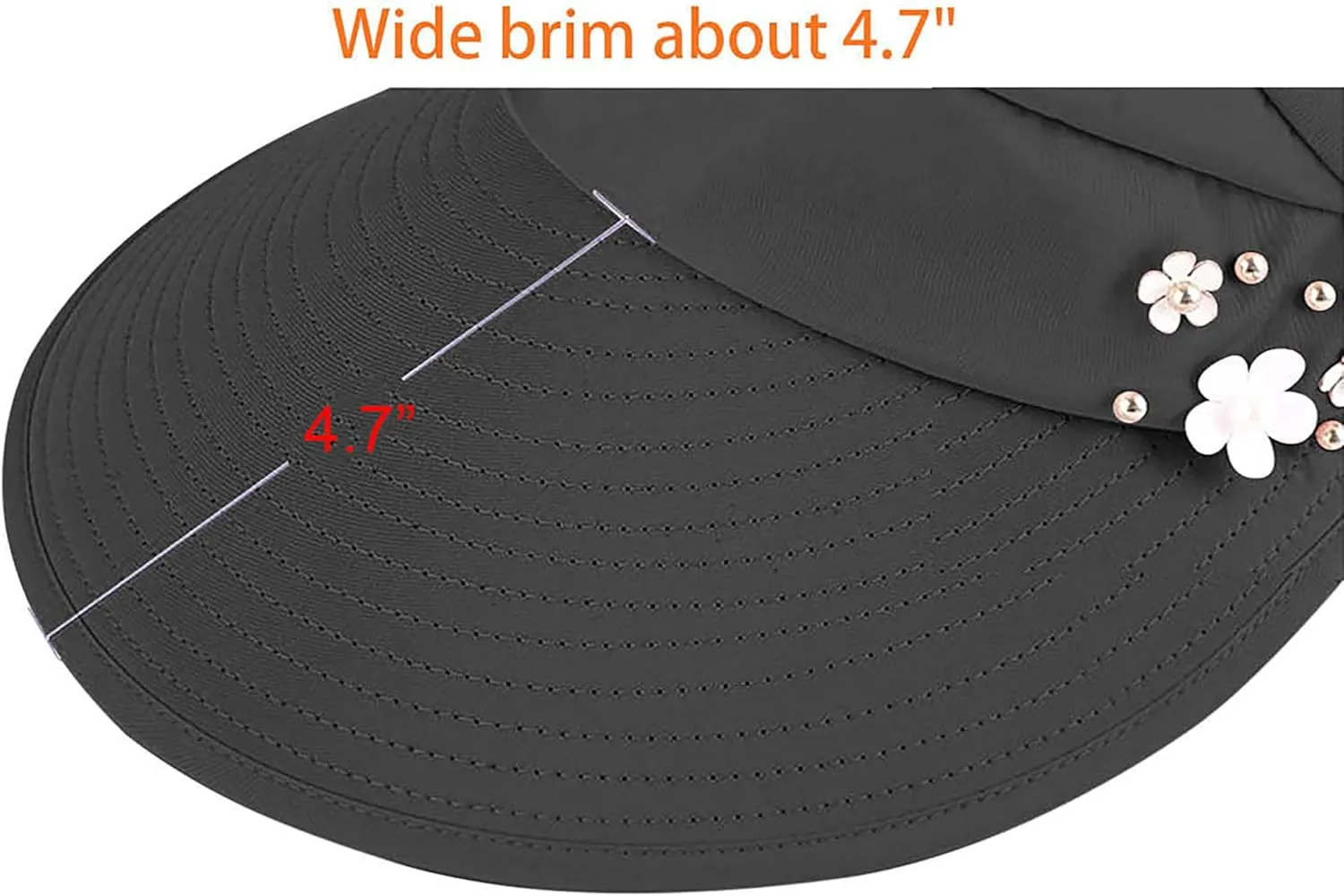 HINDAWI Sun Hats for Women Wide Brim Sun Hat UV Protection Caps Floppy Beach Packable Visor