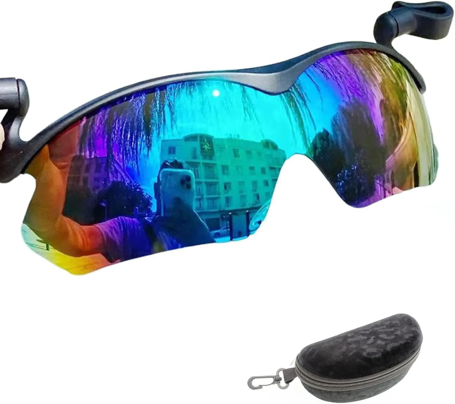 LELEBEAR Cap Clip Sunglasses, Cycling Clip On Hat Polarized Sunglasses, Baseball Cap Clip On Sunglasses For Women And Men