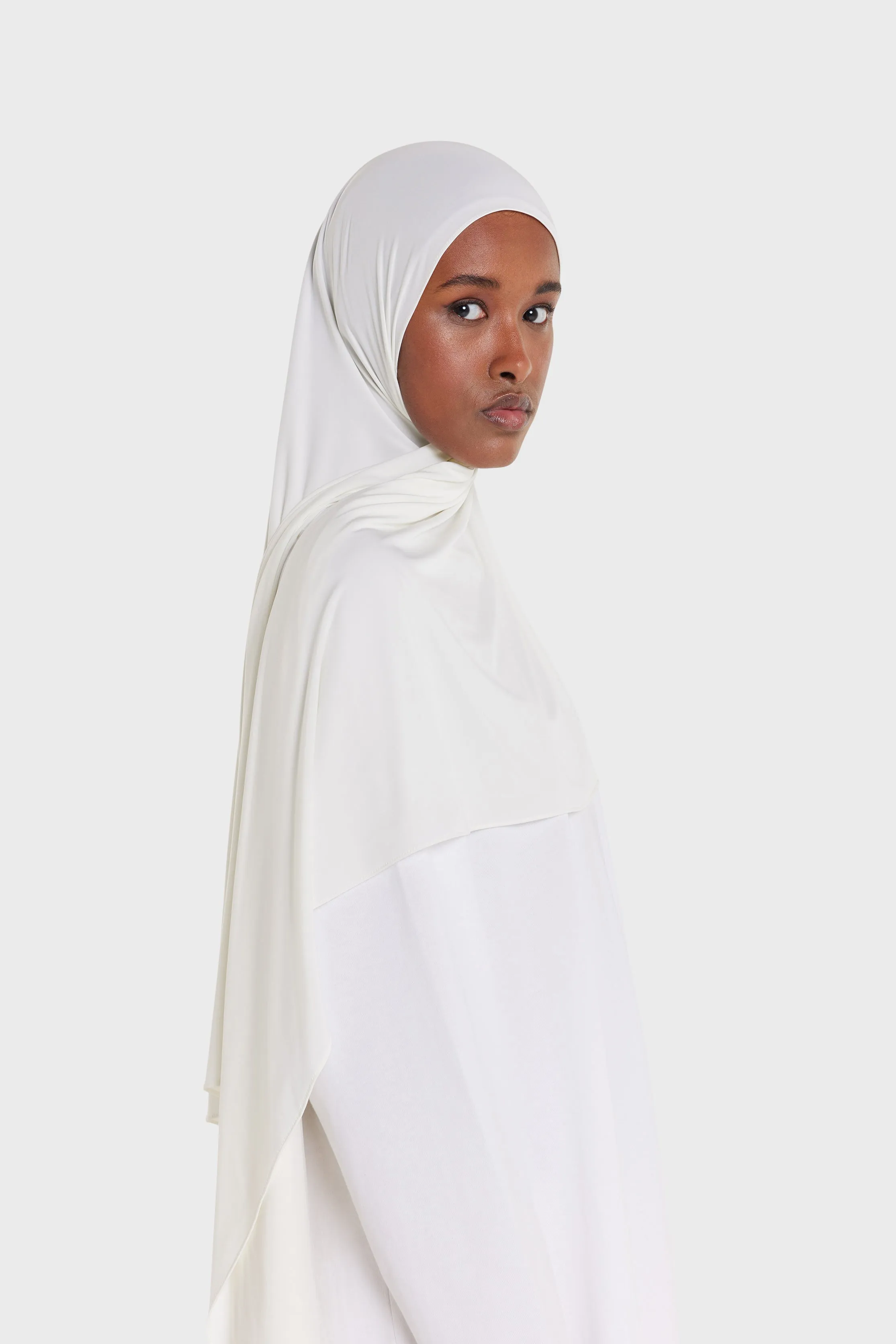 Liquid Jersey Scarf | Off White