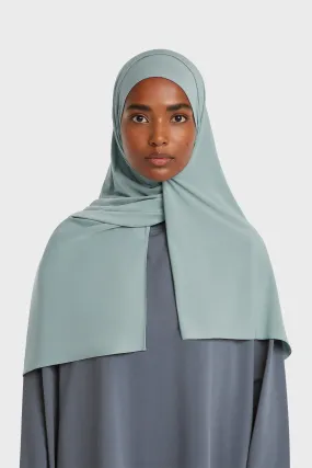 Liquid Jersey Scarf | Silver Blue