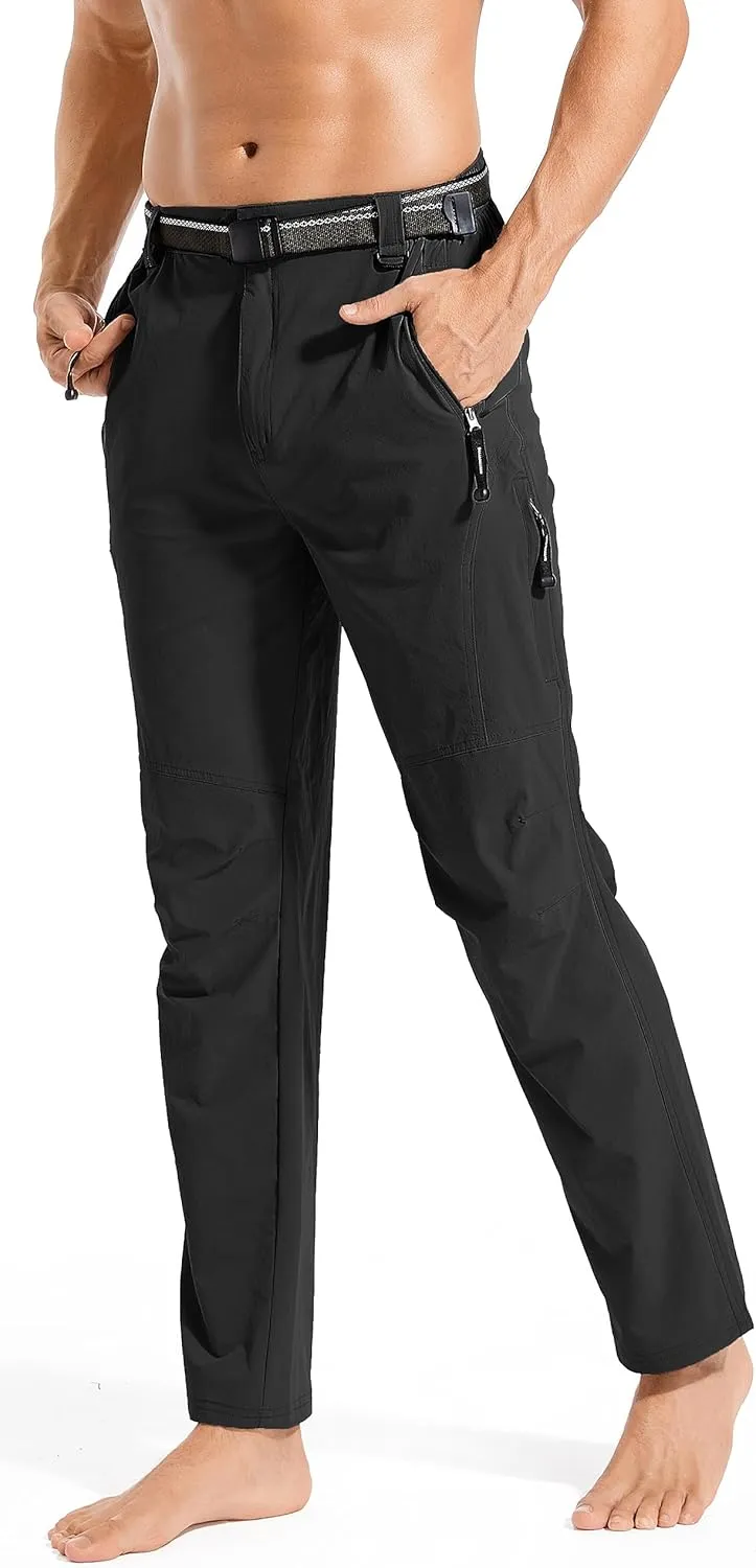 Men's Hiking Pants Quick Dry Cargo Work Lightweight Tactical Pants Stretch Waterproof Outdoor Fishing Travel Safari Pants