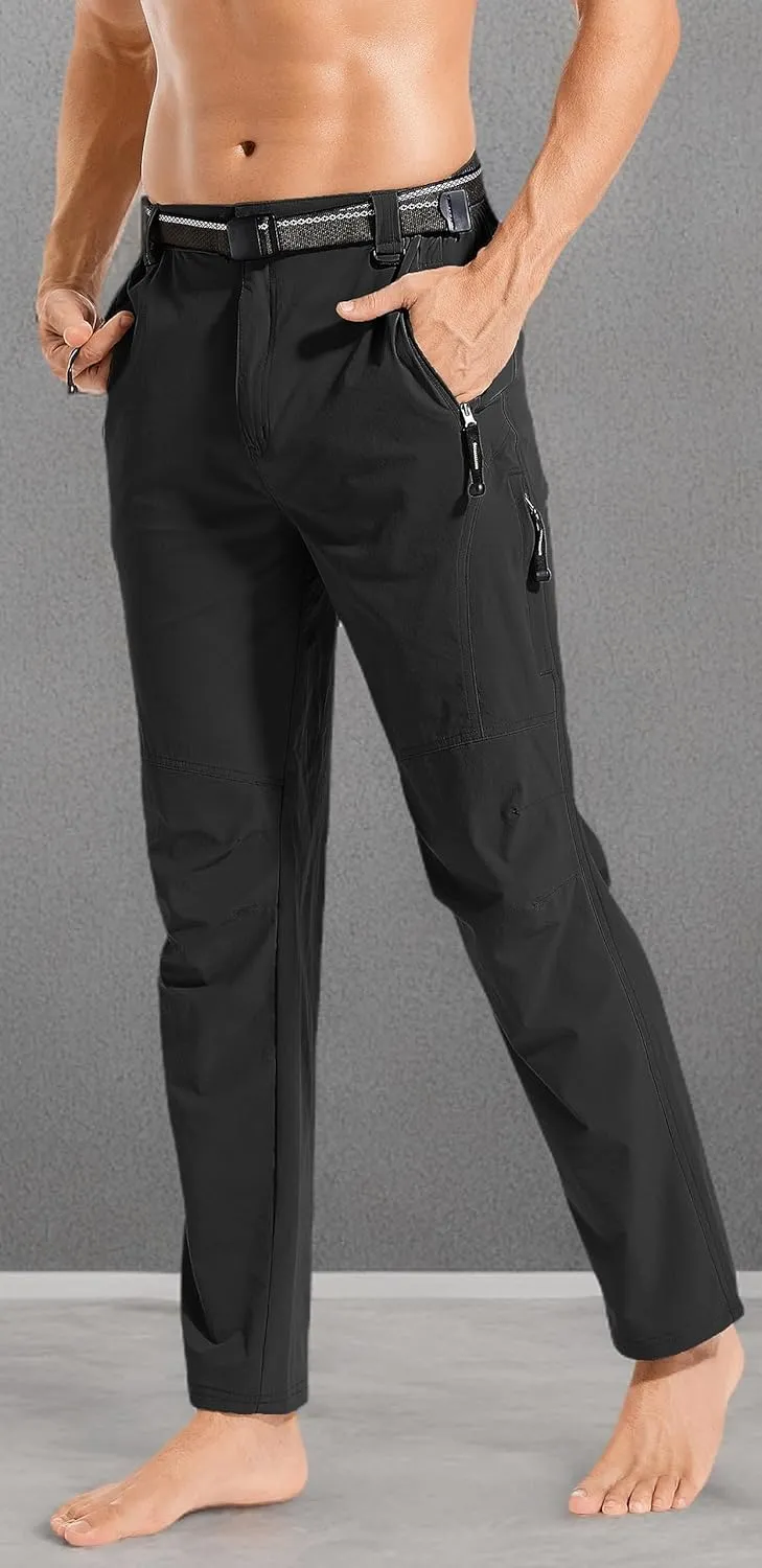 Men's Hiking Pants Quick Dry Cargo Work Lightweight Tactical Pants Stretch Waterproof Outdoor Fishing Travel Safari Pants