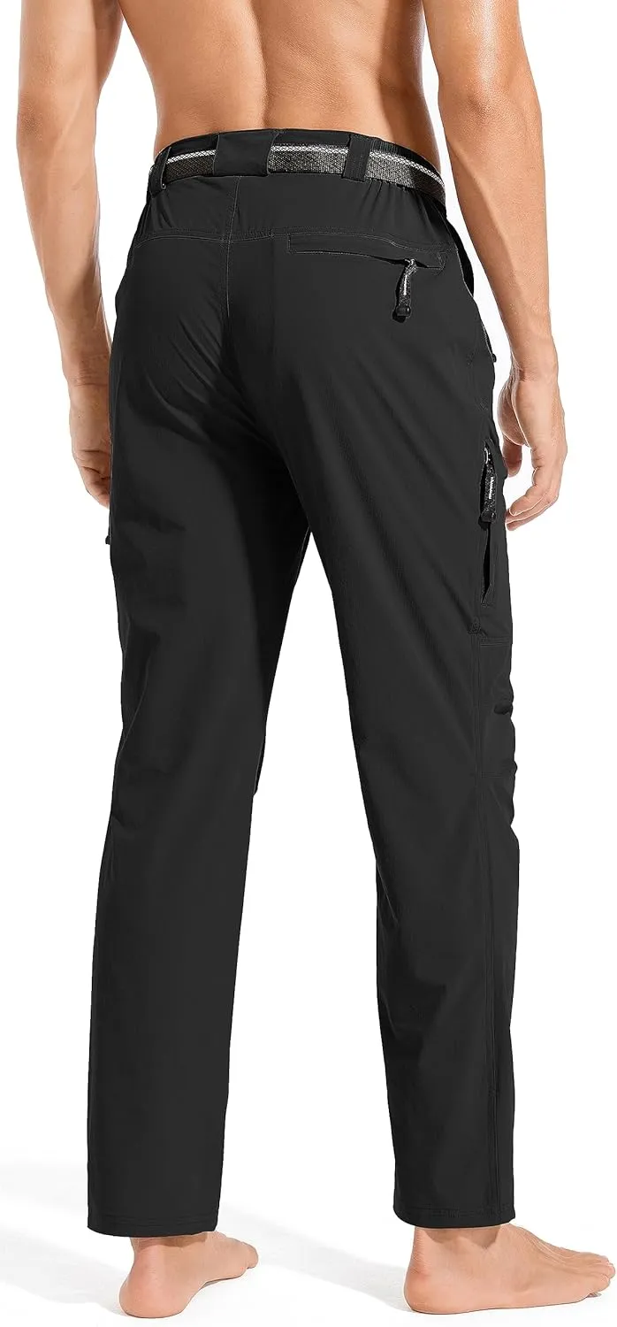 Men's Hiking Pants Quick Dry Cargo Work Lightweight Tactical Pants Stretch Waterproof Outdoor Fishing Travel Safari Pants