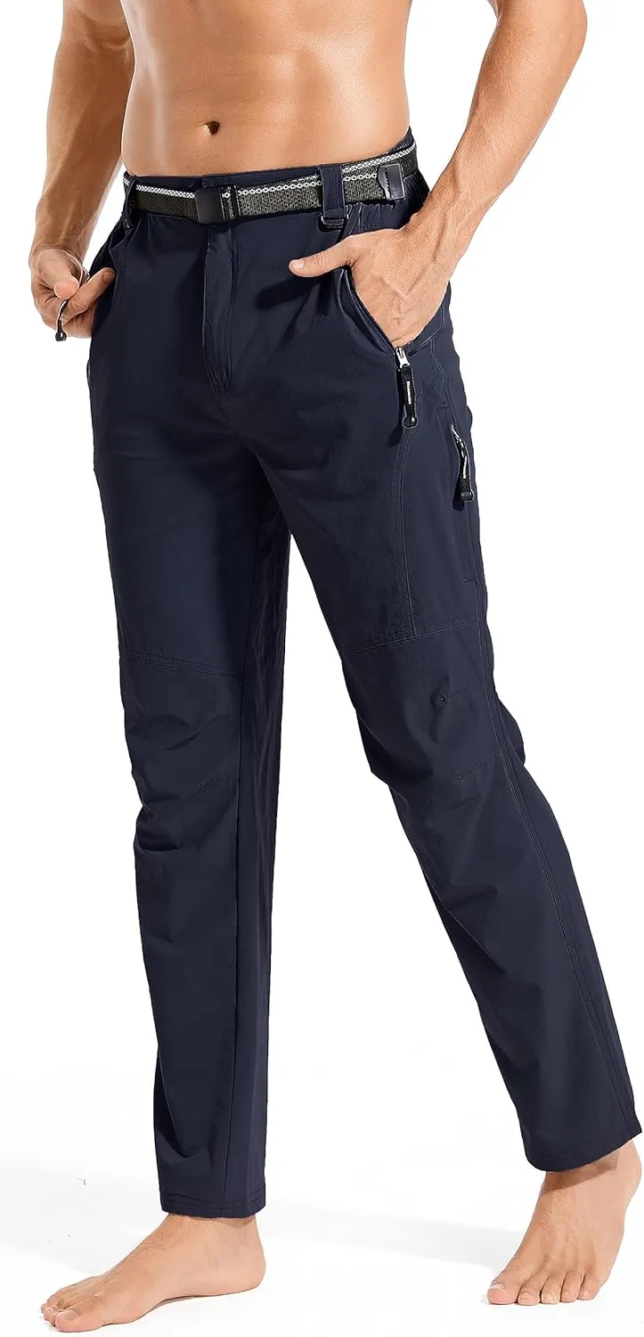 Men's Hiking Pants Quick Dry Cargo Work Lightweight Tactical Pants Stretch Waterproof Outdoor Fishing Travel Safari Pants