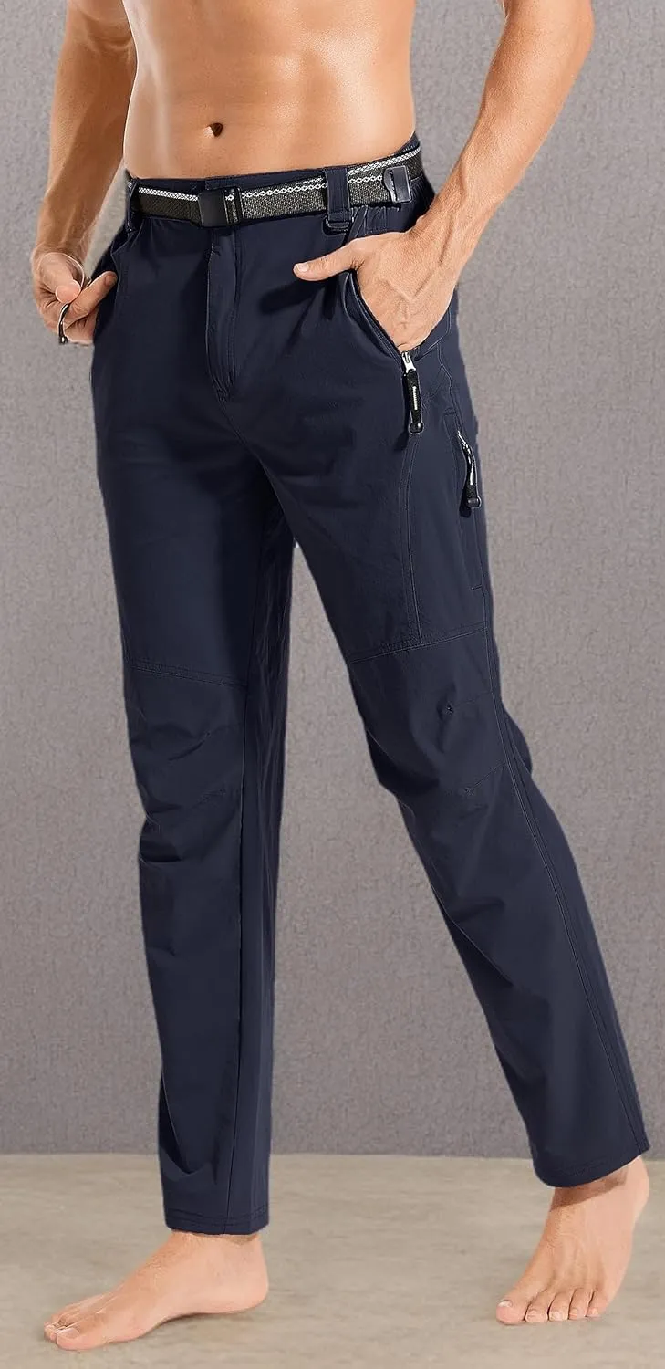 Men's Hiking Pants Quick Dry Cargo Work Lightweight Tactical Pants Stretch Waterproof Outdoor Fishing Travel Safari Pants