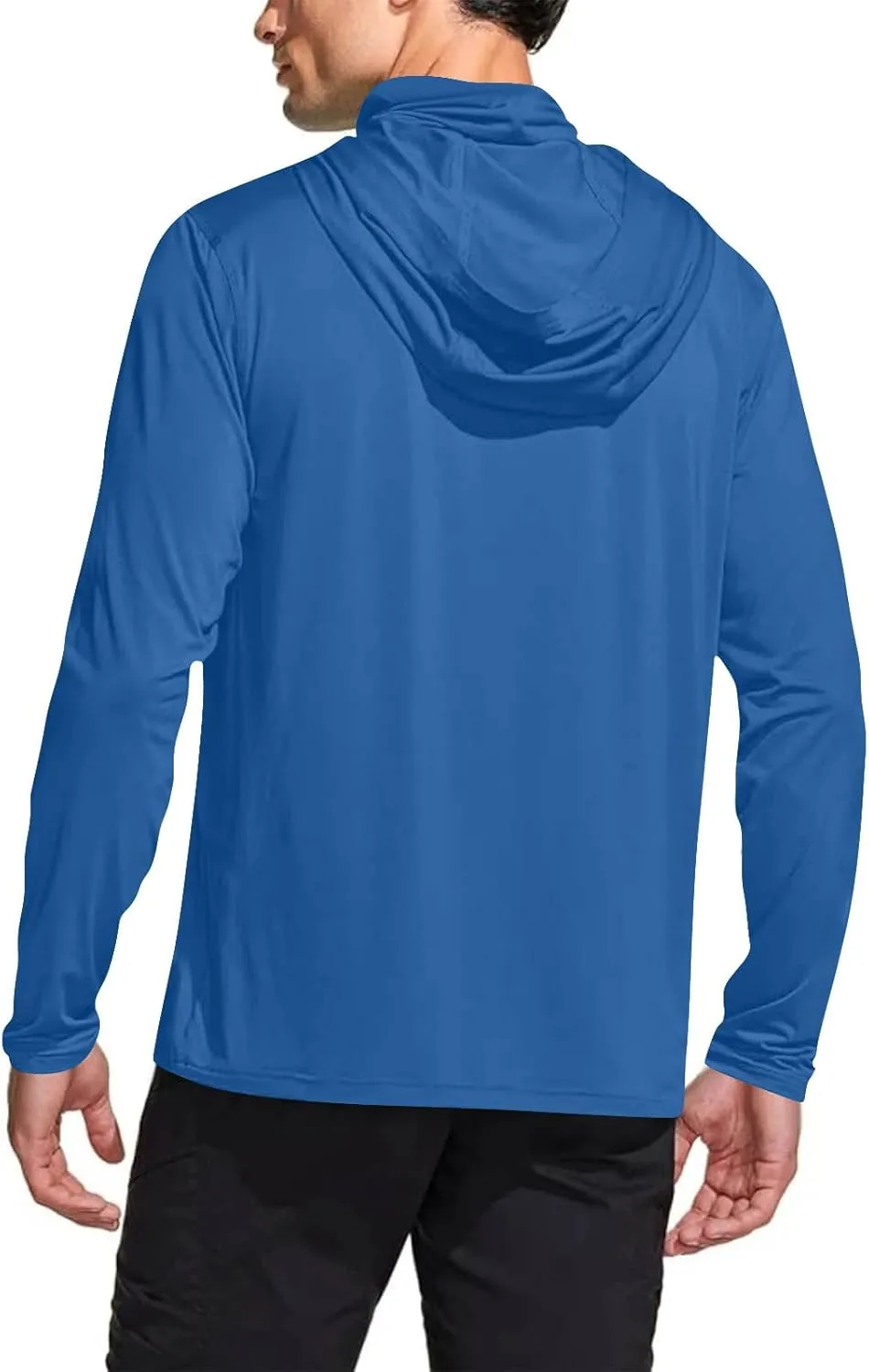 Men's UPF 50  Sun Protection Shirt with Mask Lightweight Long Sleeve Hooded Cooling Hiking Fishing Performance Shirts
