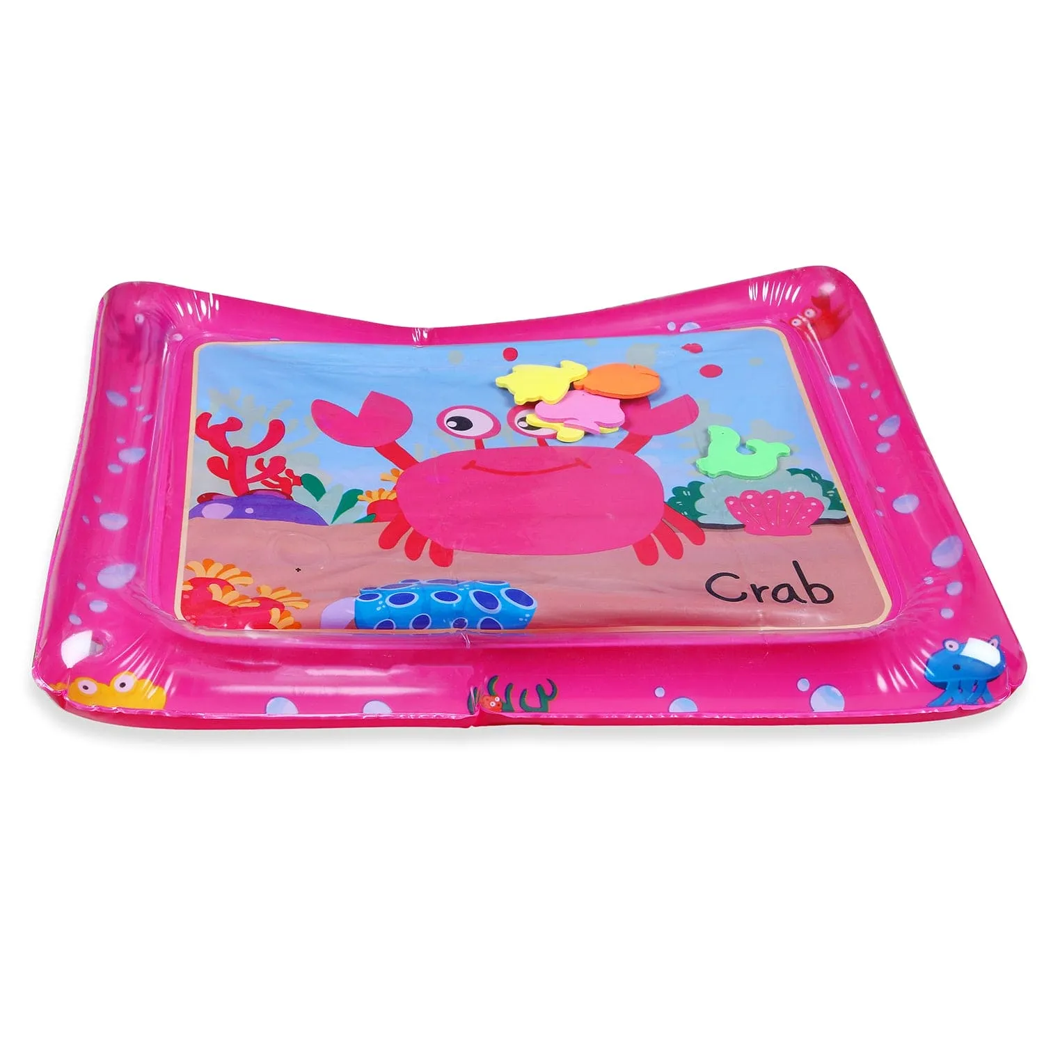 Mr. Crab Inflatable Tummy Time Mat Water Play Mat - Pink