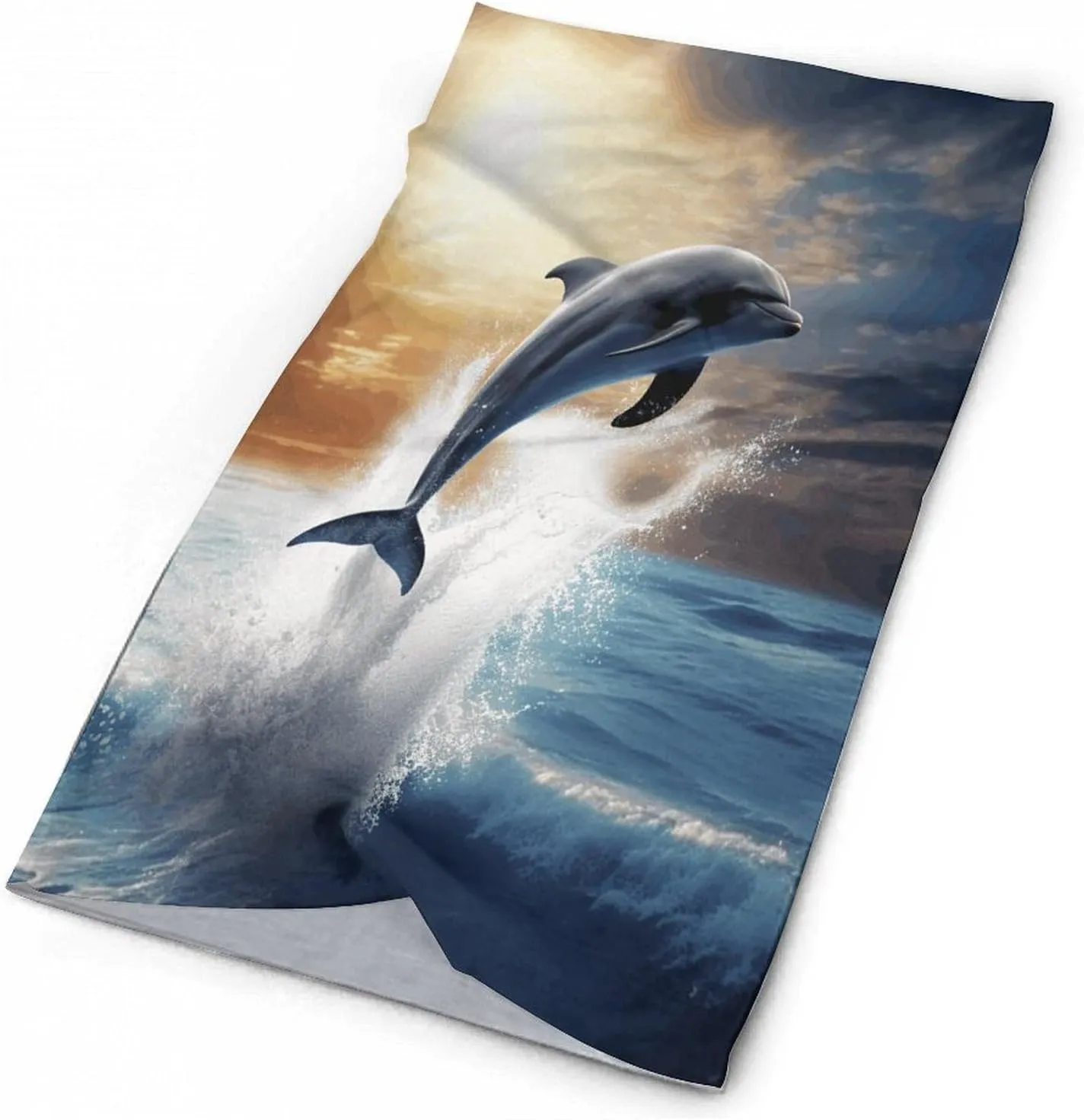 Neck Gaiter Face Cover Scarf Windproof Face Cover Beautiful Dolphinprinted Sun Cooling Scarf for Skiing Fishing Hiking Cycling