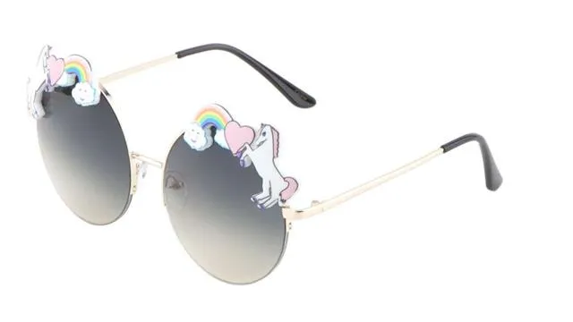 Oversized Unicorn Round Women's Sunglasses Great for a Festival