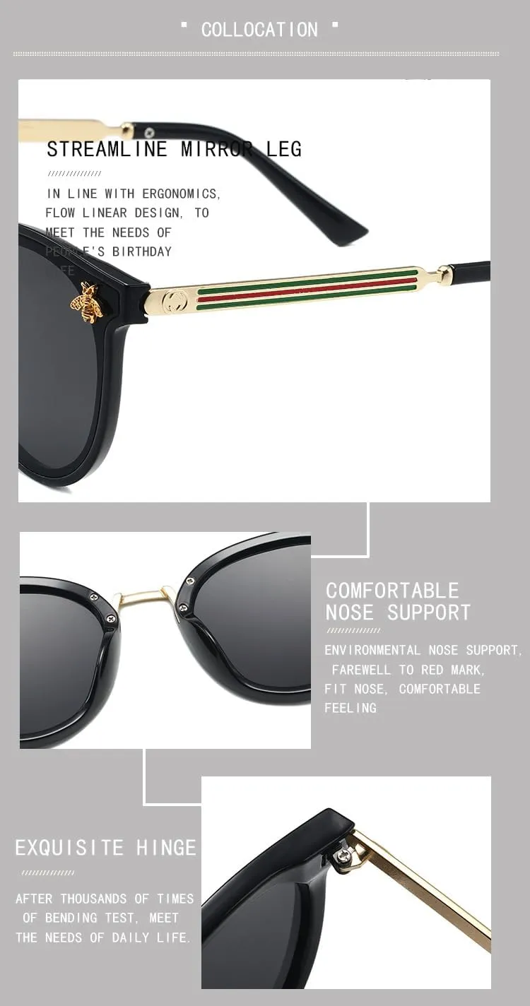 Polarized Sunglasses for Women and Men Classic Trendy Sun Glasses with 100% UV Blocking Cycling Driving