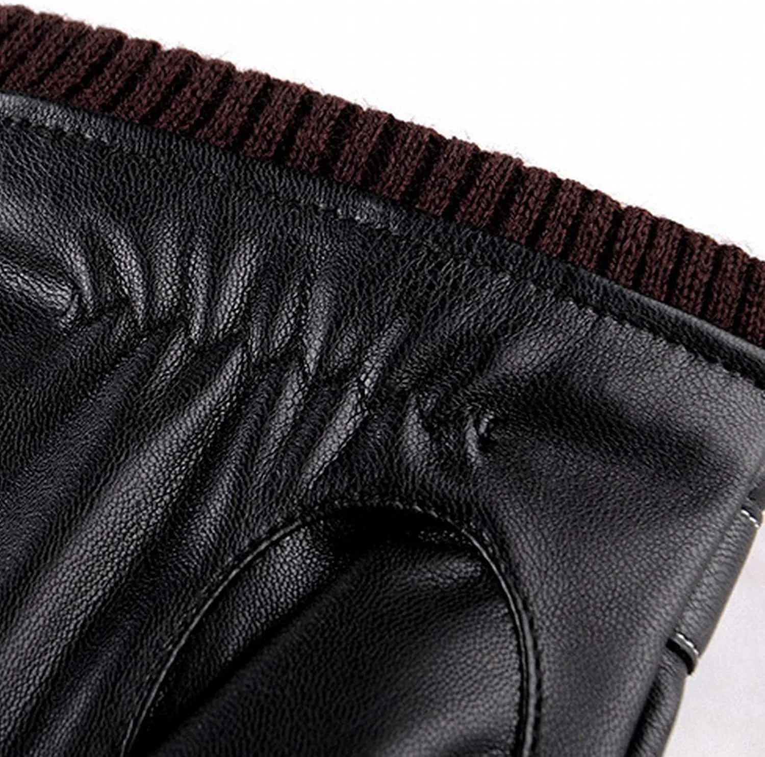 PU Leather Gloves for Women Winter Warm Gloves Touchscreen Warm Texting Gloves for Driving Riding Cycling