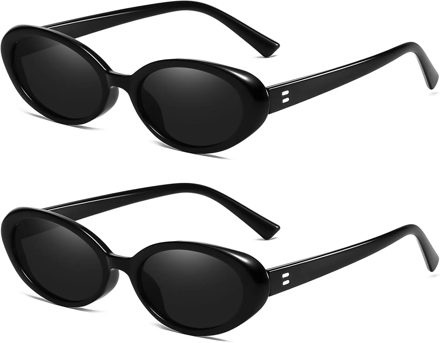 Retro Oval Sunglasses for Women Men Fashion Small Oval Sunglasses 90s Vintage Shades