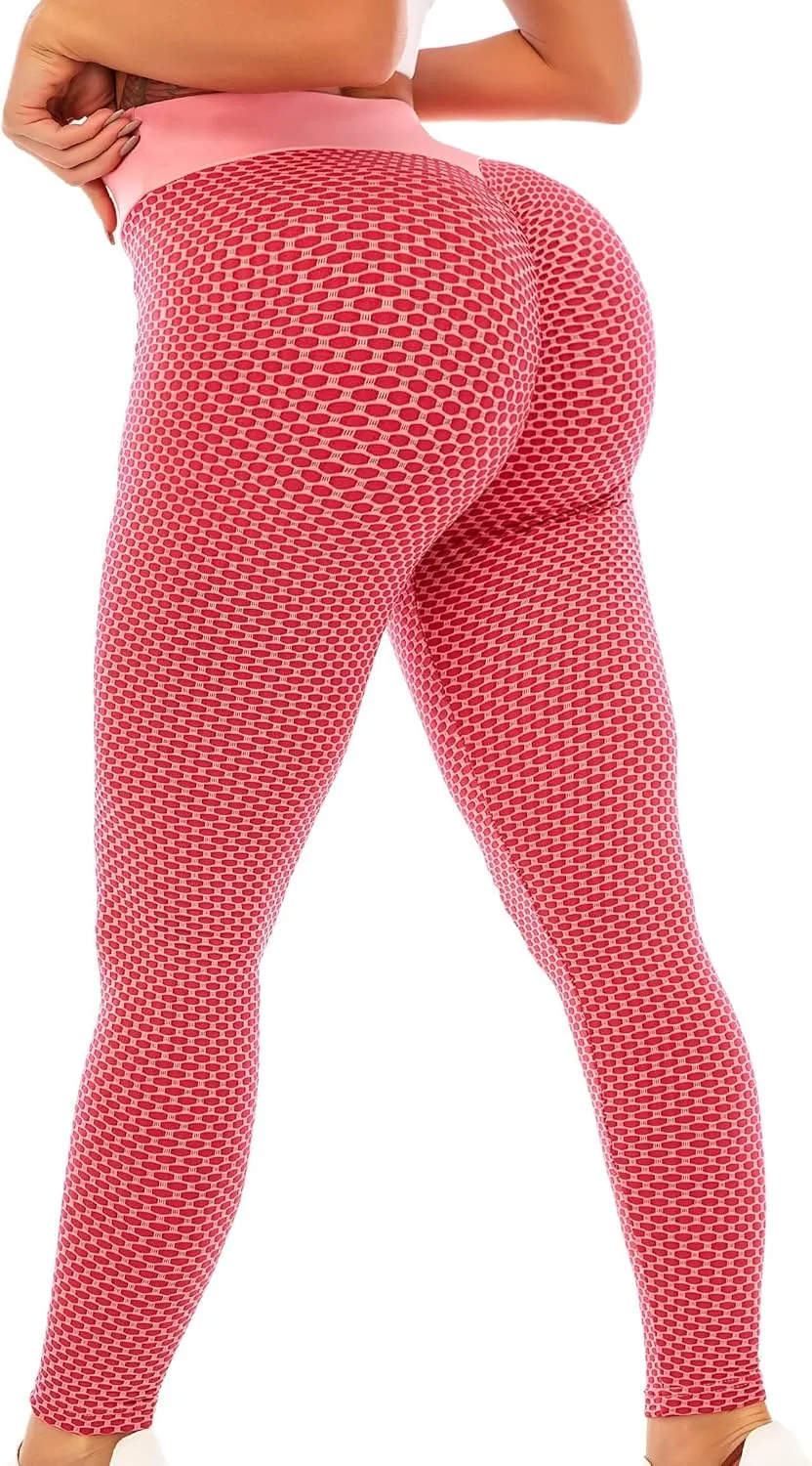Scrunch Butt Lifting Workout Leggings for Women High Waisted Yoga Pants Tummy Control Gym Booty Textured Tights