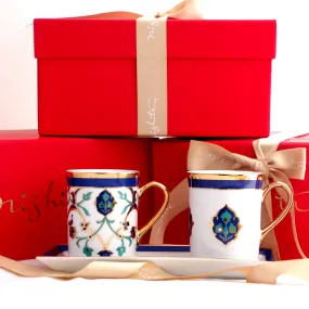 Shores of Persia - Set of 2 Mugs and 1 Tray