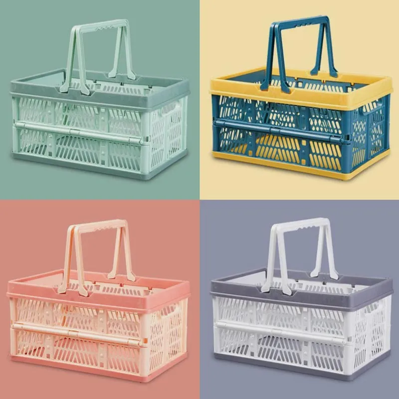 Storage Bag For Home Supermarket Shopping Hand Basket Storage Box