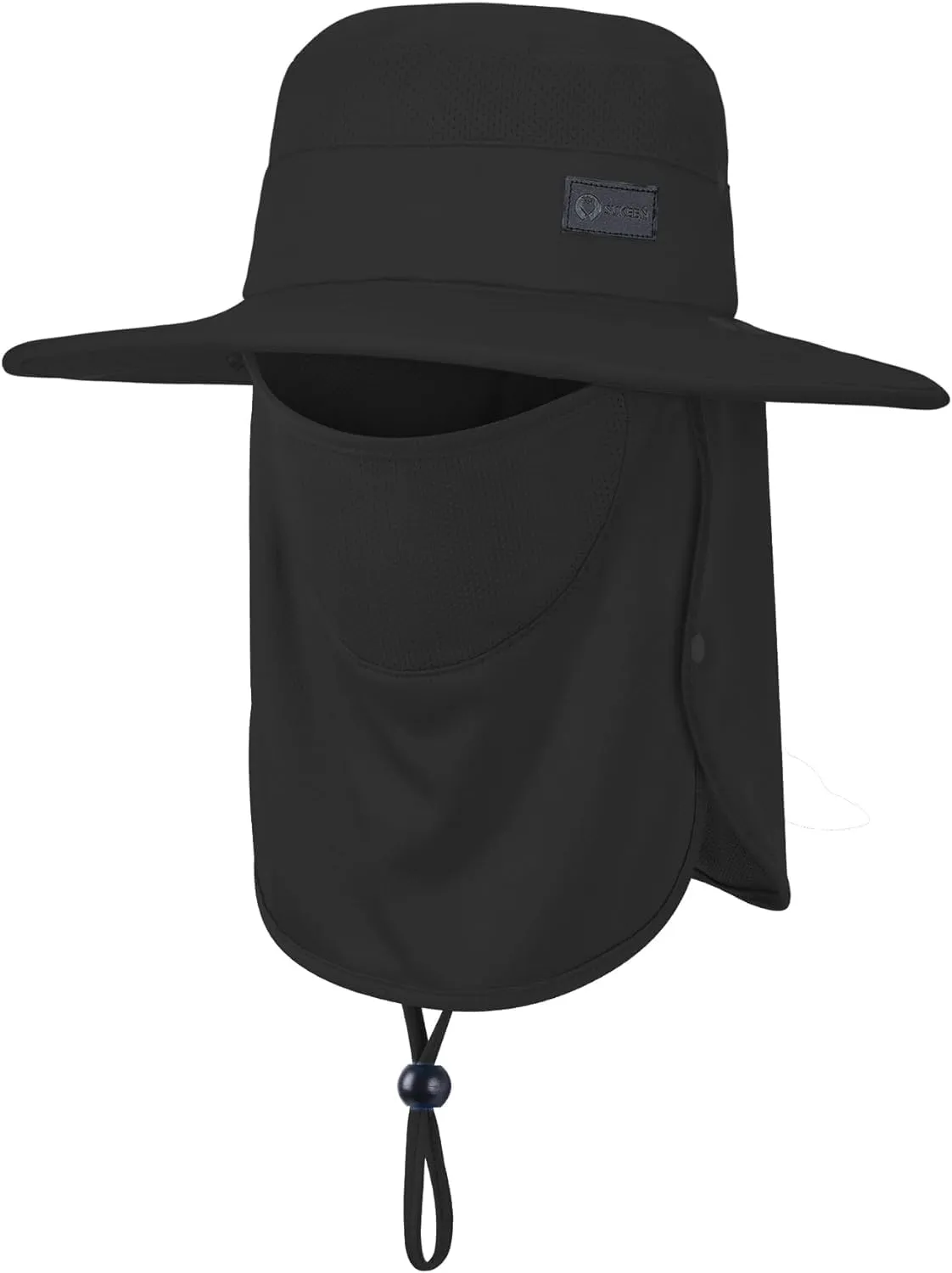 Sukeen Fishing Hat for Men Women, Wide Brim Outdoor UPF 50  Sun Protection with Detachable Neck Flap and Face Mask
