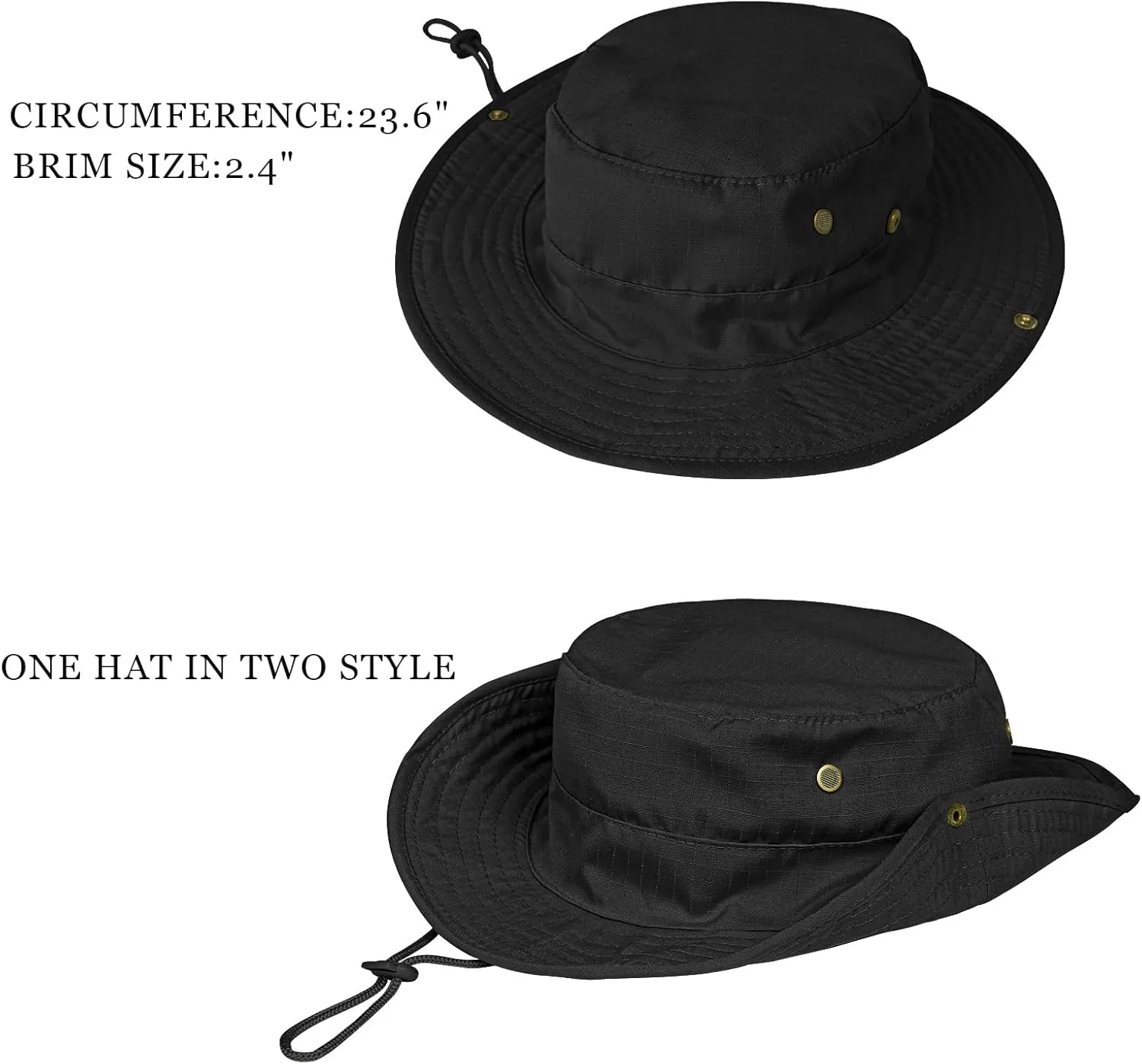 Sun Hats for Men Women Boonie Hat Foldable Fishing Hat UPF 50  Bucket Hat for Fishing Hiking Garden Safari Beach