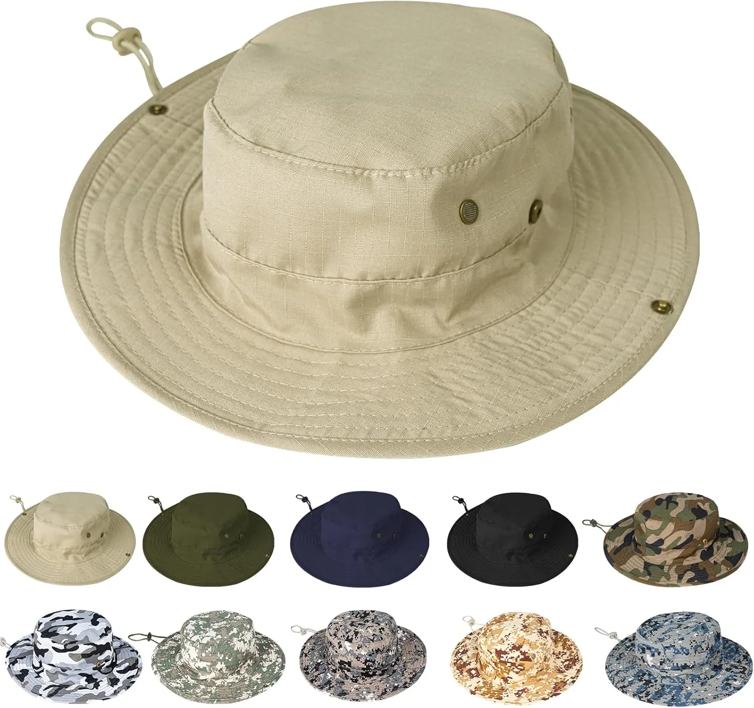 Sun Hats for Men Women Boonie Hat Foldable Fishing Hat UPF 50  Bucket Hat for Fishing Hiking Garden Safari Beach