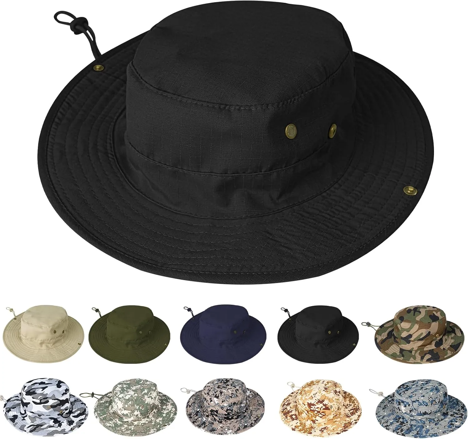Sun Hats for Men Women Boonie Hat Foldable Fishing Hat UPF 50  Bucket Hat for Fishing Hiking Garden Safari Beach