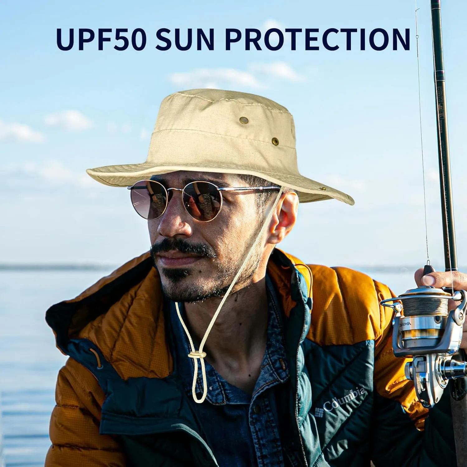 Sun Hats for Men Women Boonie Hat Foldable Fishing Hat UPF 50  Bucket Hat for Fishing Hiking Garden Safari Beach
