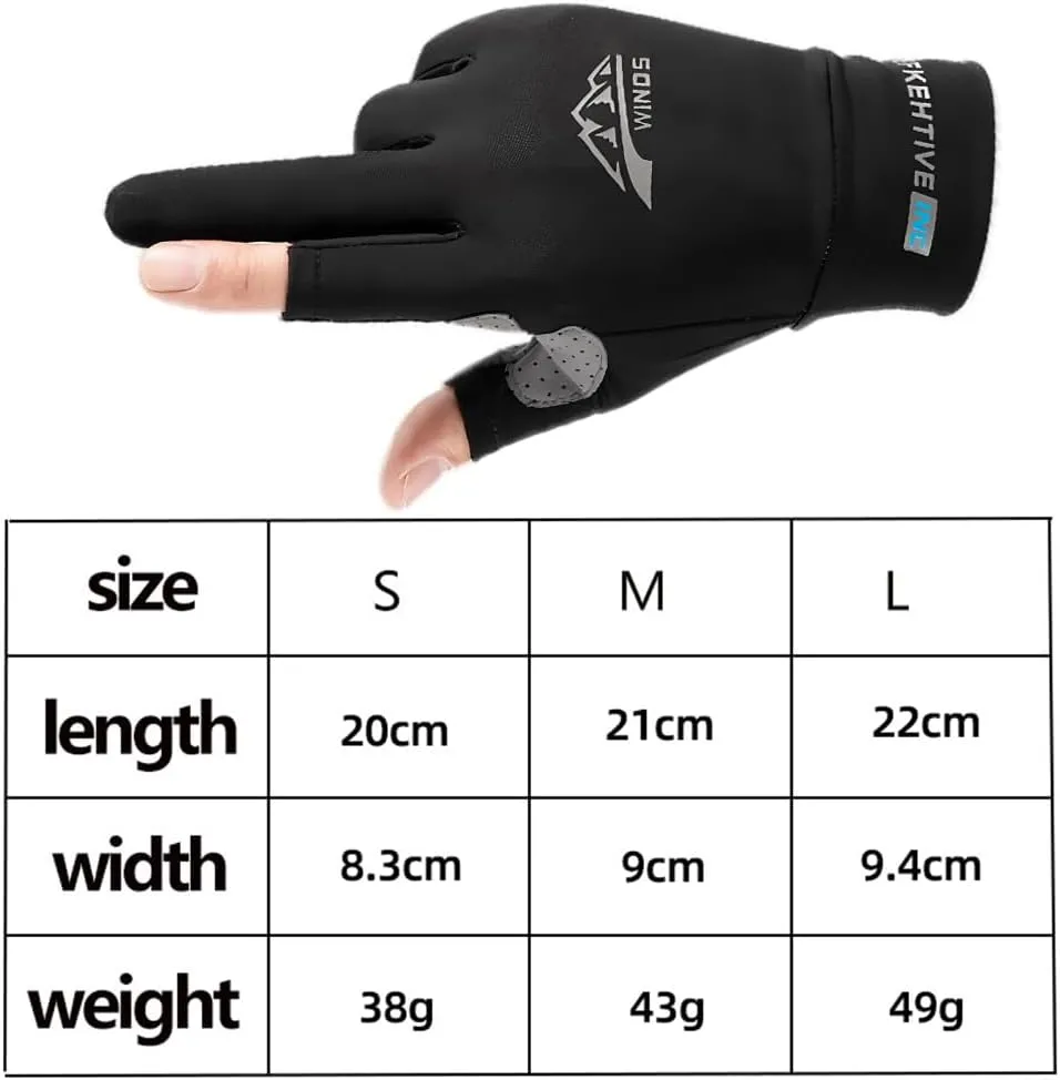 Unisex Half Finger Sun Protection Gloves Ice Silk Cooling Sports Workout Cycling Mittens Non Slip Driving Fishing Gloves for Men Women